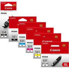 Canon PGi 550 and and CLi 551 genuine ink cartridges