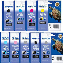 Epson T1571, T1572, T1573, T1574, T1575, T1576, T1577, T1578, T1579 genuine Ink Cartridges